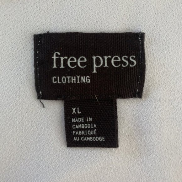 FREE PRESS white tiered tank top size XL ruffle - Nordstrom - Picture 3 of 8